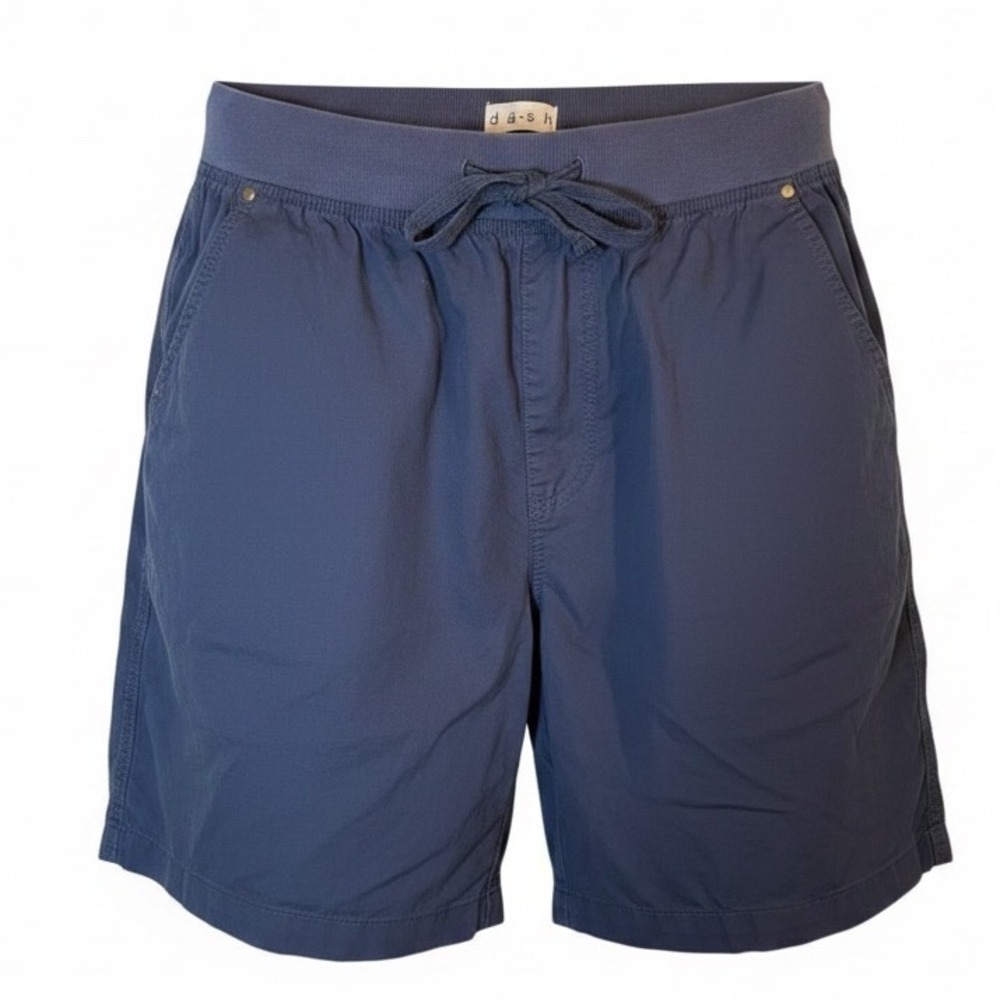 DASH Women's Navy Pull-On Utility Shorts Size L Stretch Waist 7.5" Inseam
